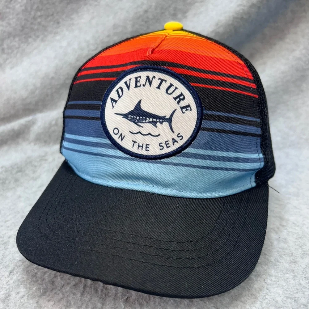 Adventure On The Seas Marlin Kids Black Cat & Jack Trucker Hat Snapback OSFM